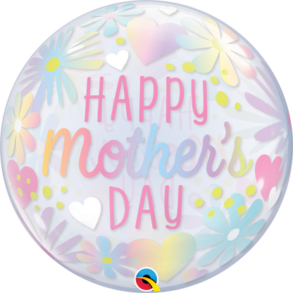 Mother's Day Floral Pastel Bubble Balloon