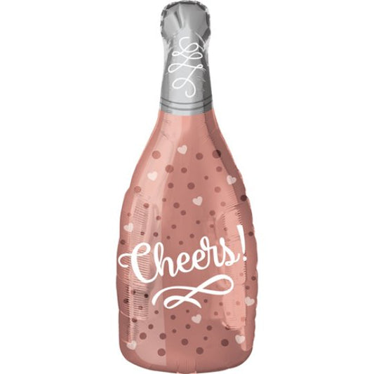 Rose Champagne Bottle Balloon