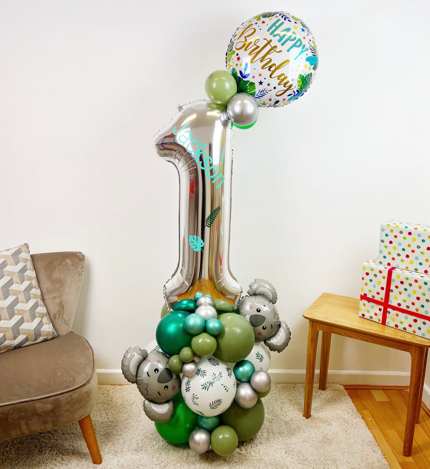 Age 1 Birthday Balloon Stack