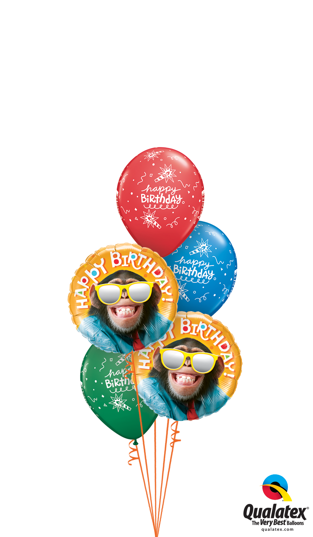 Party Chimp Birthday Balloon Bouquet - PartyFeverLtd