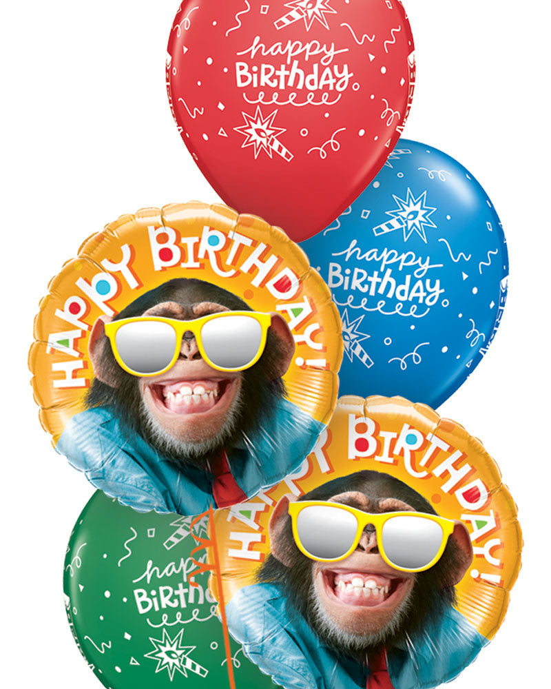 Party Chimp Birthday Balloon Bouquet - PartyFeverLtd