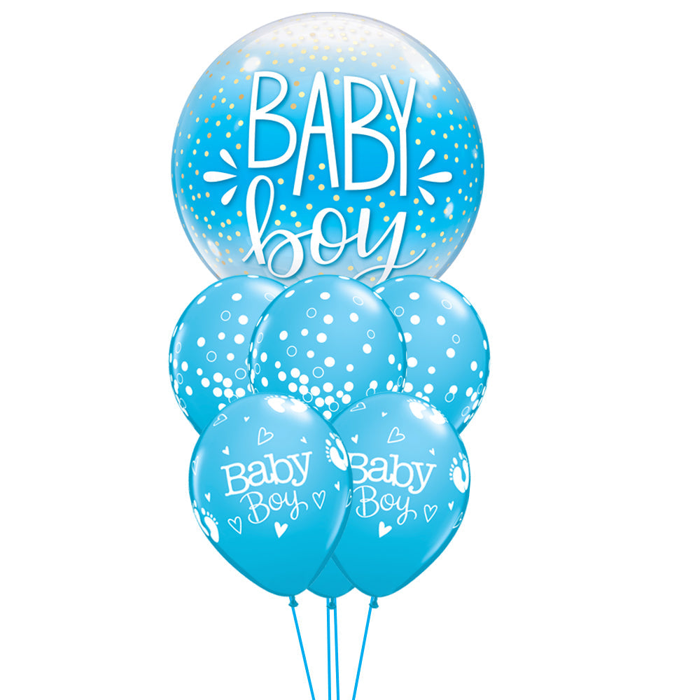 Fab Baby Boy Bubble Balloon Bouquet