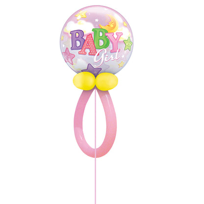 Baby Girl Pacifier Bubble Balloon - PartyFeverLtd