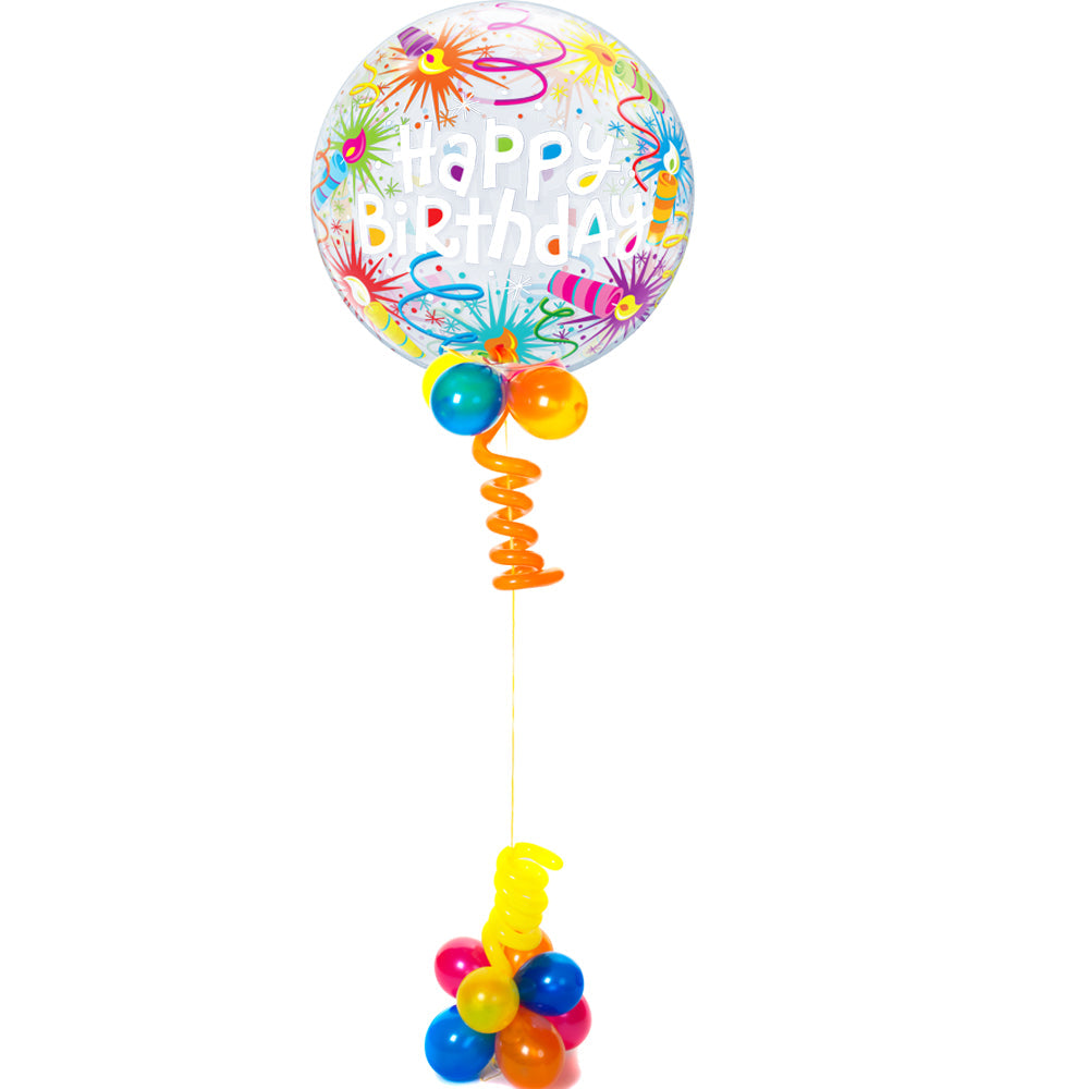 Birthday Candles Bubble Balloon Bouquet - PartyFeverLtd