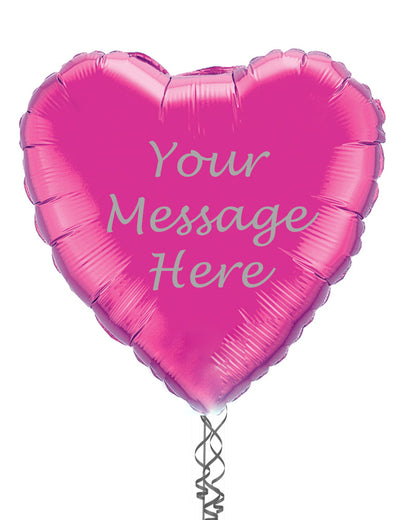 Personalised 36" Hot Pink Heart Balloon