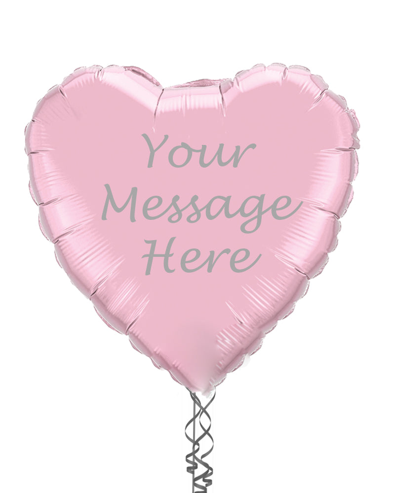 Personalised 36" Pale Pink Heart Balloon