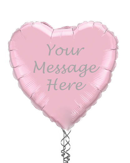 Personalised 36" Pale Pink Heart Balloon