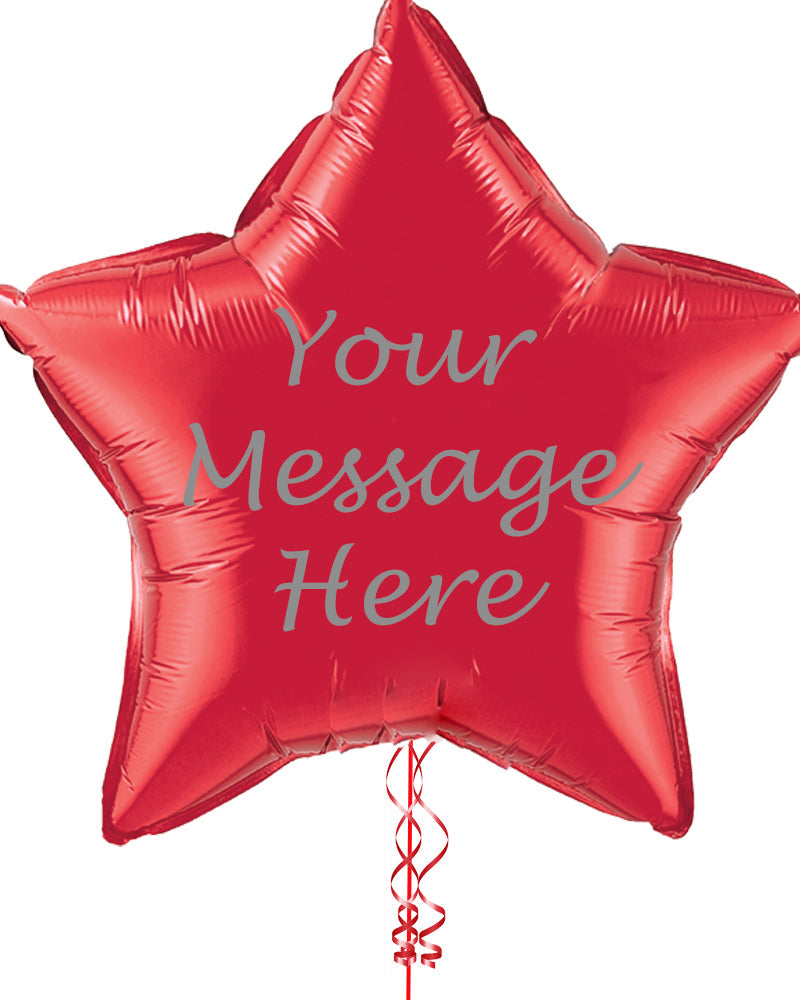 Personalised 20" Red Star Balloon