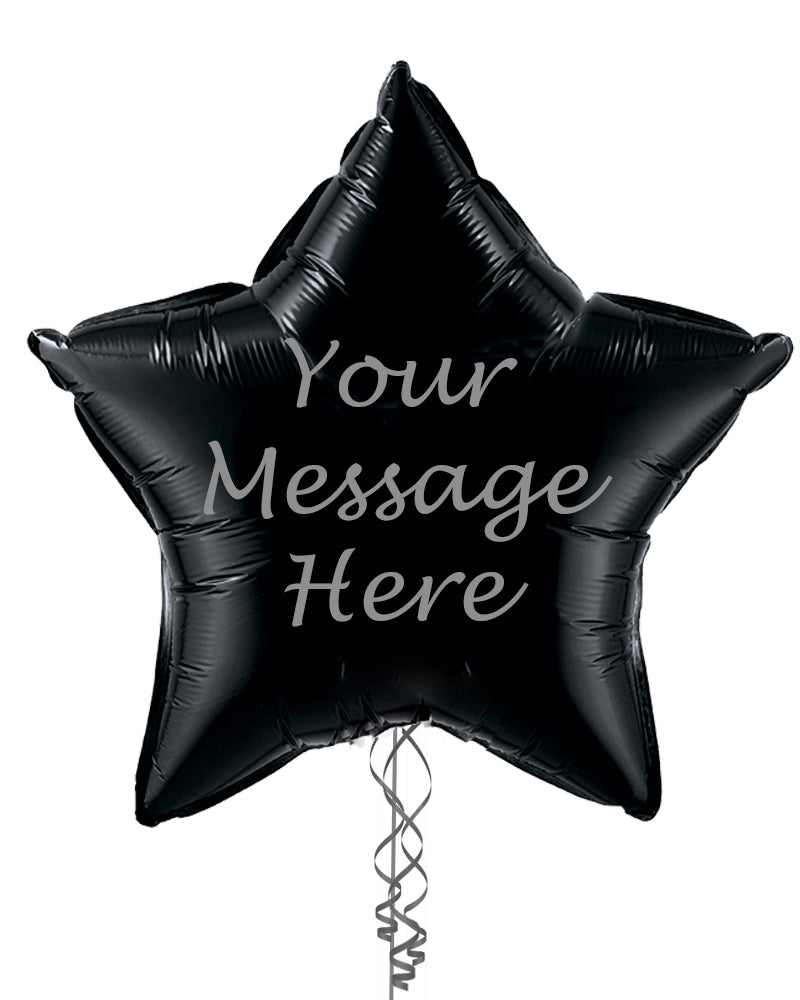 Personalised 36" Black Star Balloon