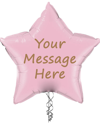 Personalised 36" Pale Pink Star Balloon