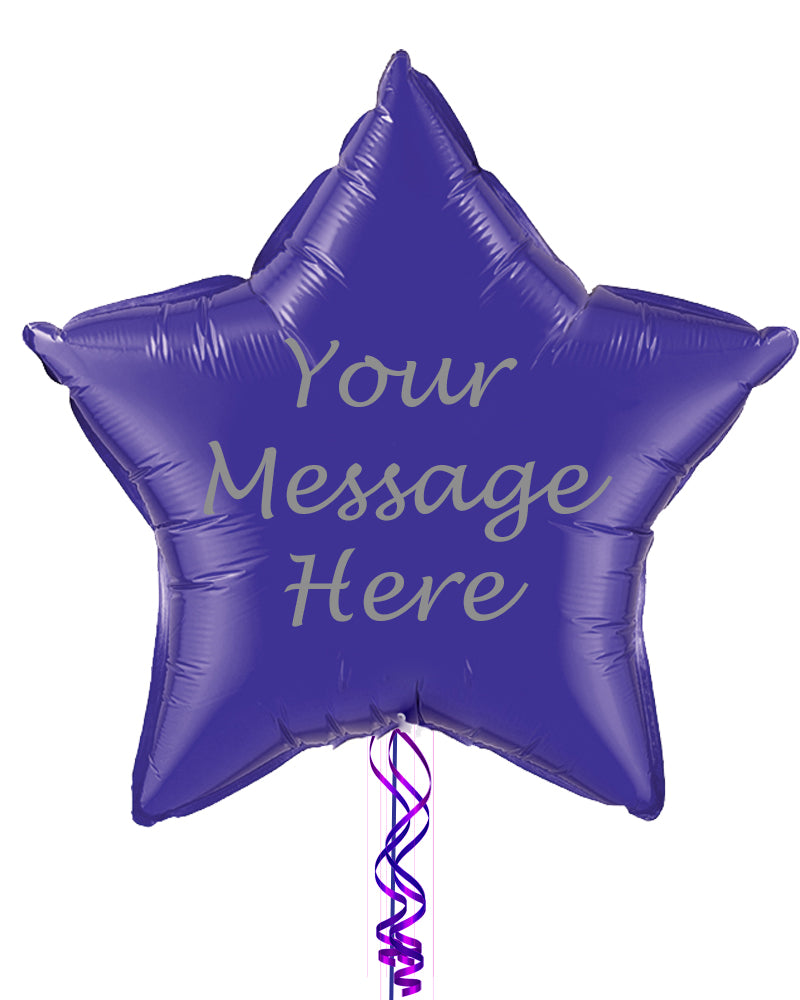 Personalised 36" Purple Star Balloon