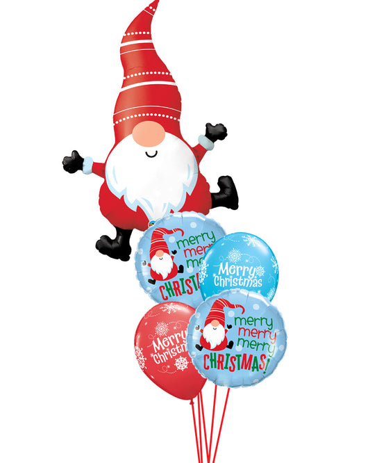 Classic Christmas Gnome Balloon Bouquet