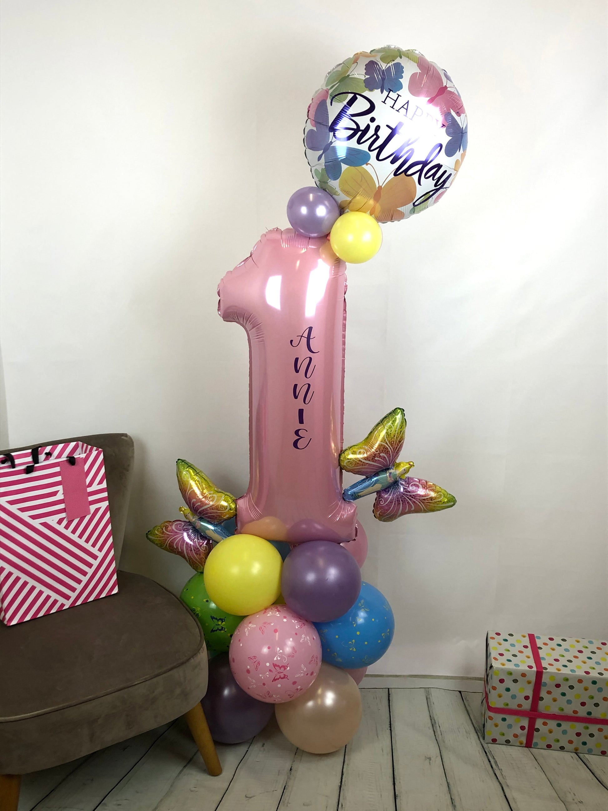 Age 1 Birthday Balloon Stack