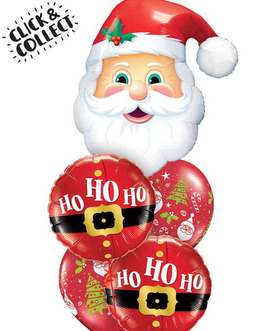 Classic Jolly Santa Balloon Bouquet - PartyFeverLtd