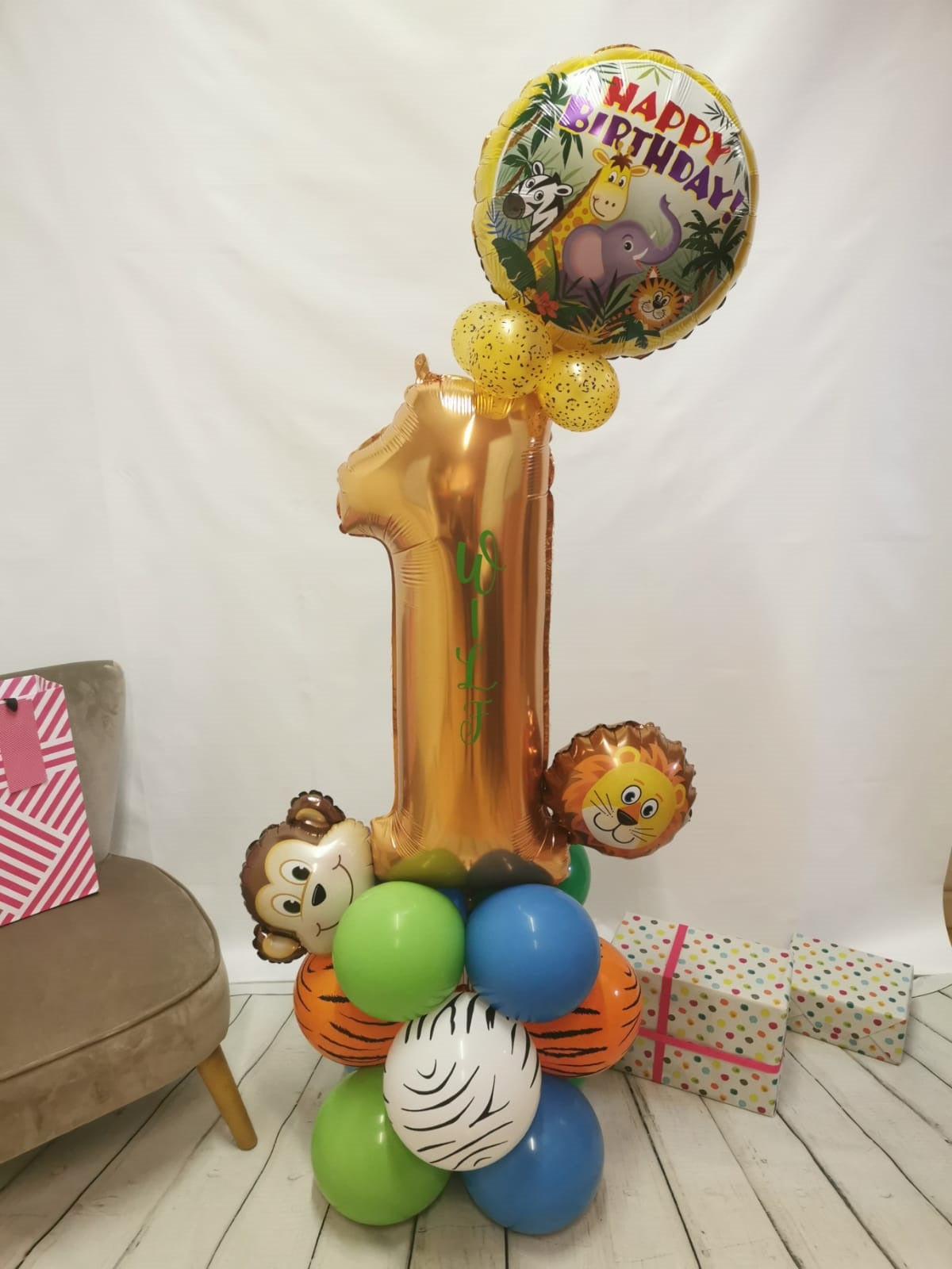 Age 1 Birthday Balloon Stack