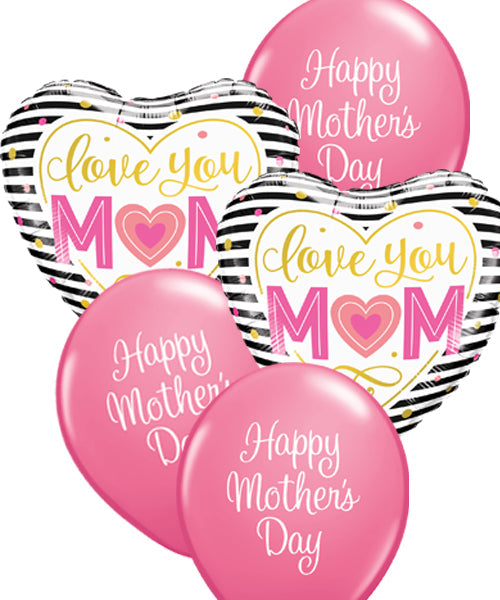 Love You Mum Balloon Collection - PartyFeverLtd