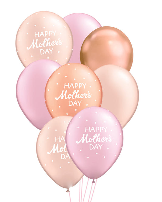 Mother's Day Blush Mix Balloons - PartyFeverLtd