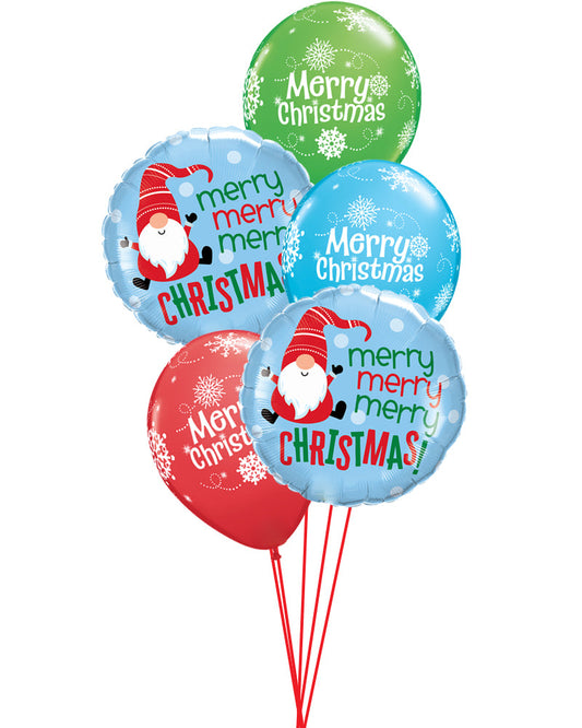 Christmas Gnome Balloon Bouquet