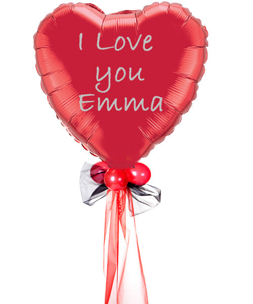 Personalised Supersize Valentine Heart Balloon - PartyFeverLtd