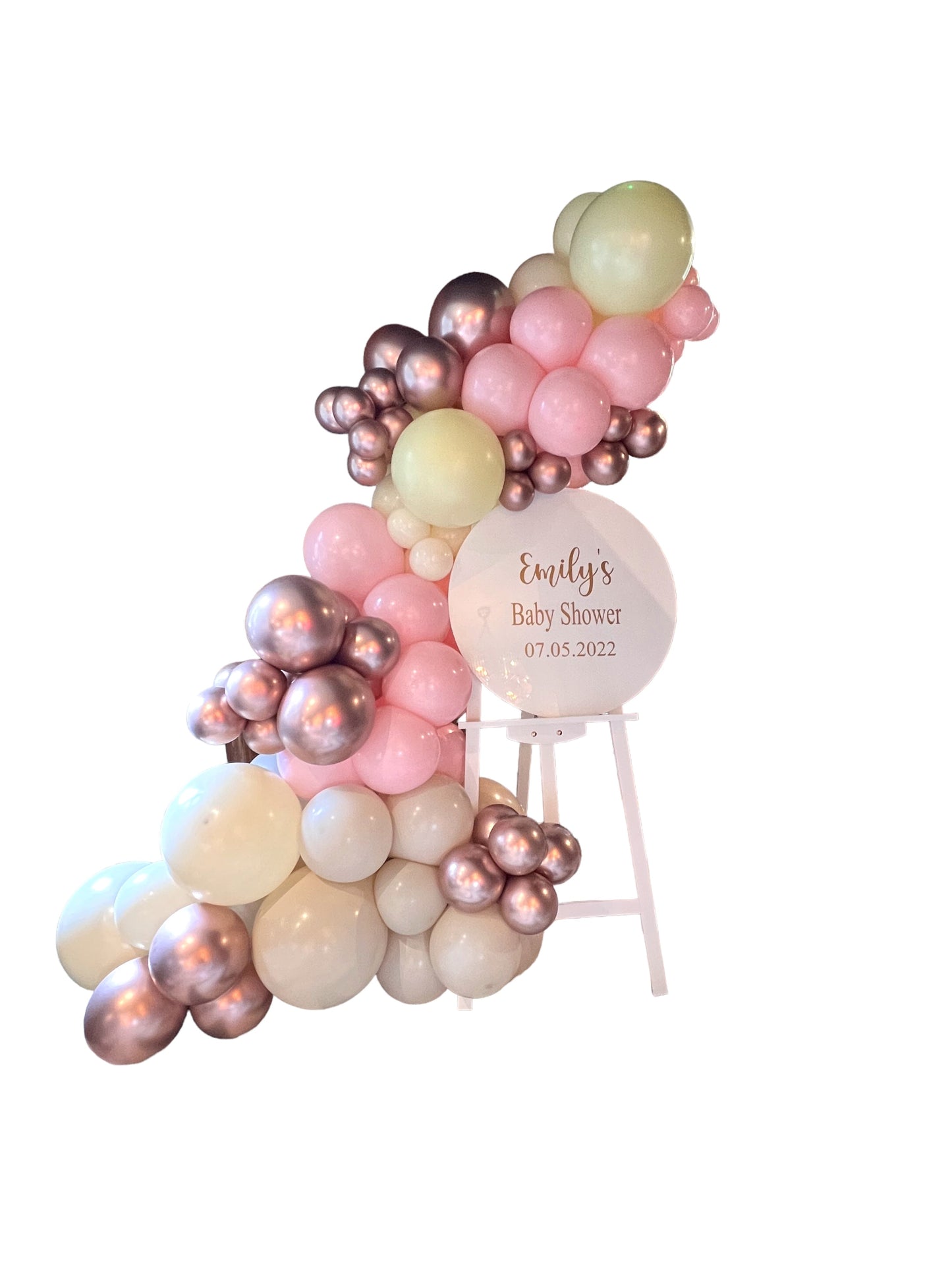 Balloon Garland & Hired Personalised Easel