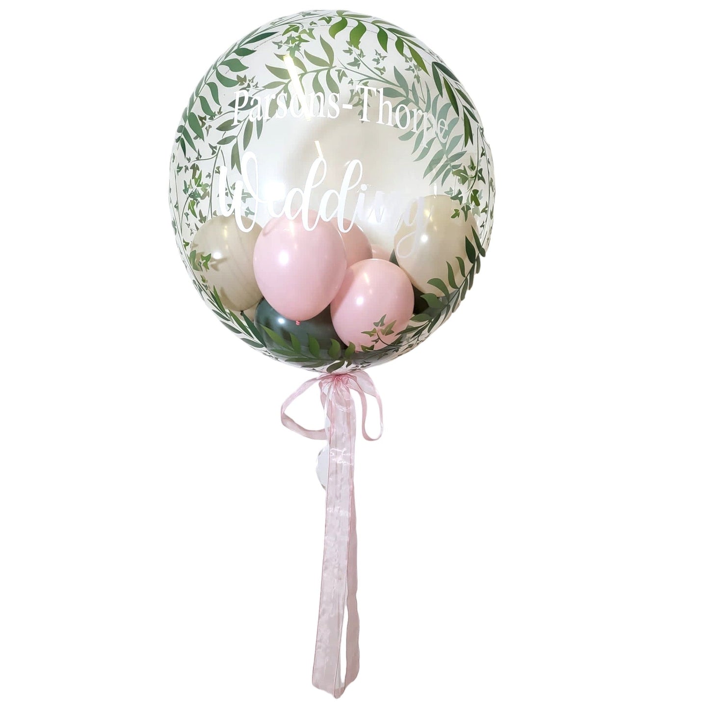 Green Fern Personalised Bubble Balloon