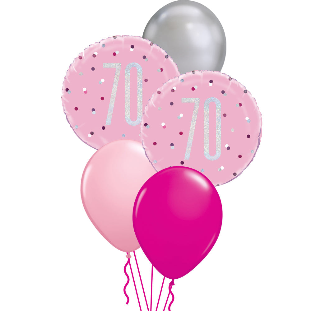 Glitz Pink 70th Birthday Balloon – Party Studio