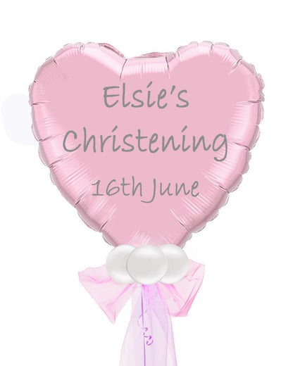 Personalised 36" Pale Pink Heart Balloon