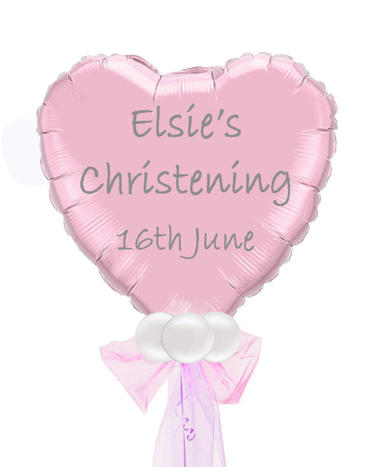 Personalised 36" Pale Pink Heart Balloon