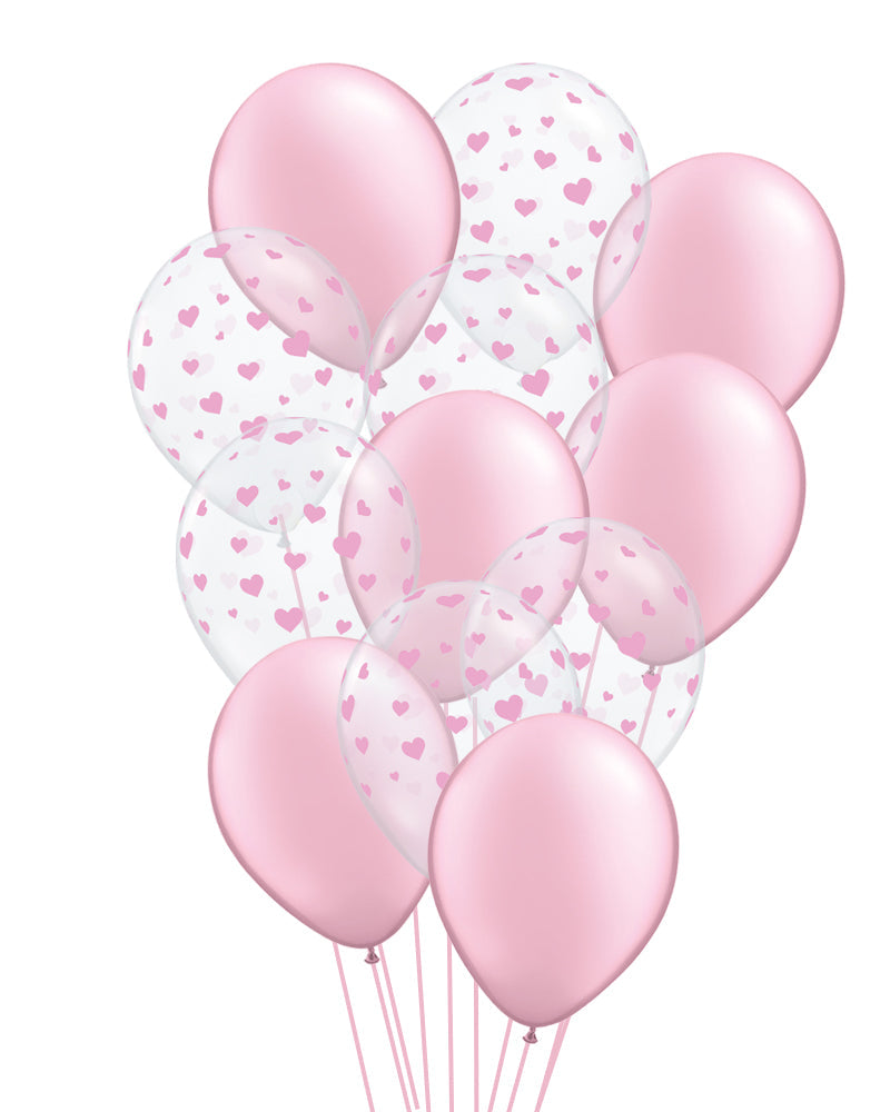 Blushing Heart Balloons - PartyFeverLtd