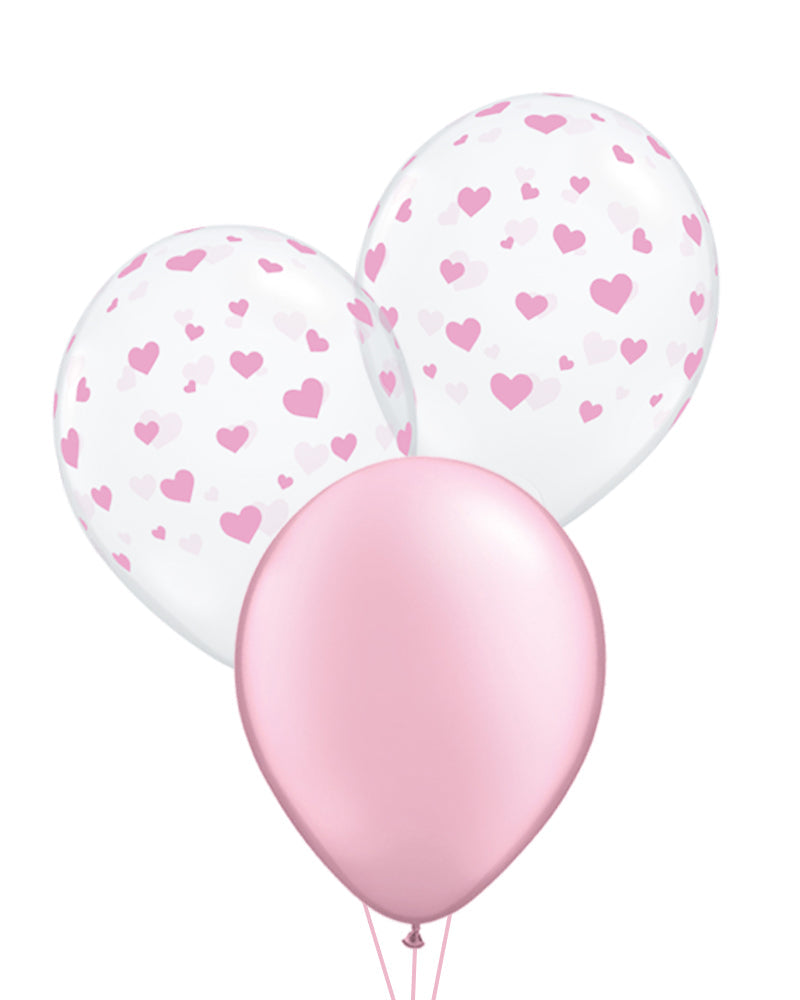 Blushing Heart Balloons - PartyFeverLtd