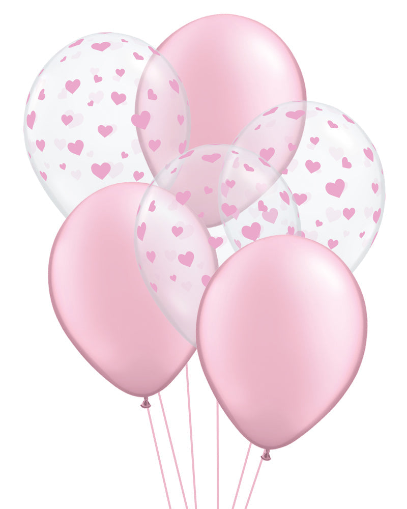 Blushing Heart Balloons - PartyFeverLtd