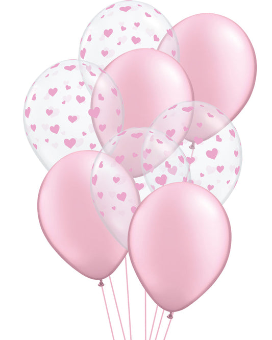 Blushing Heart Balloons - PartyFeverLtd