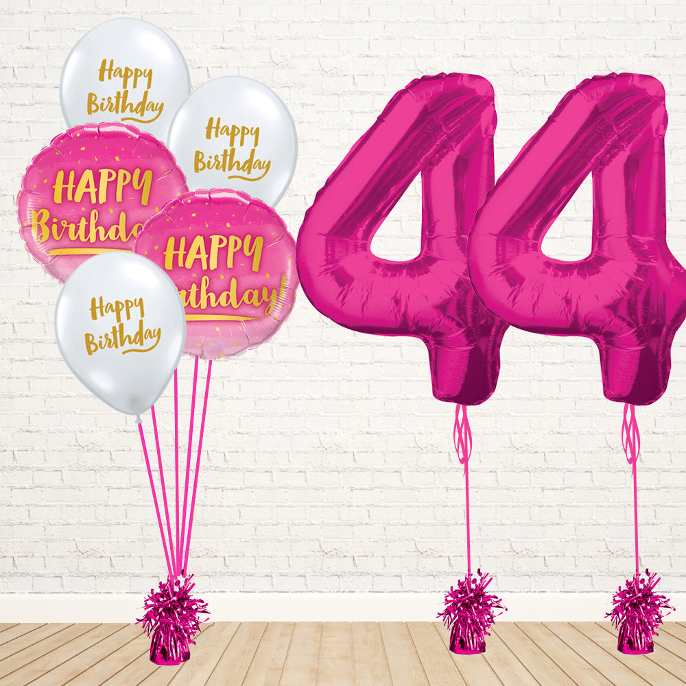 Hot Pink Number Birthday Package - PartyFeverLtd