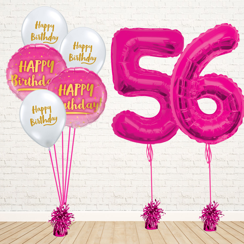 Hot Pink Number Birthday Package - PartyFeverLtd