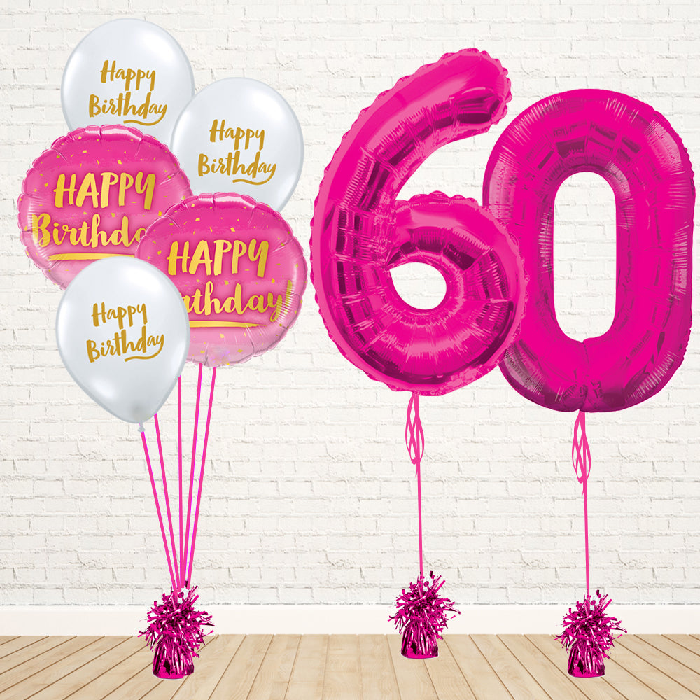 Hot Pink Number Birthday Package - PartyFeverLtd