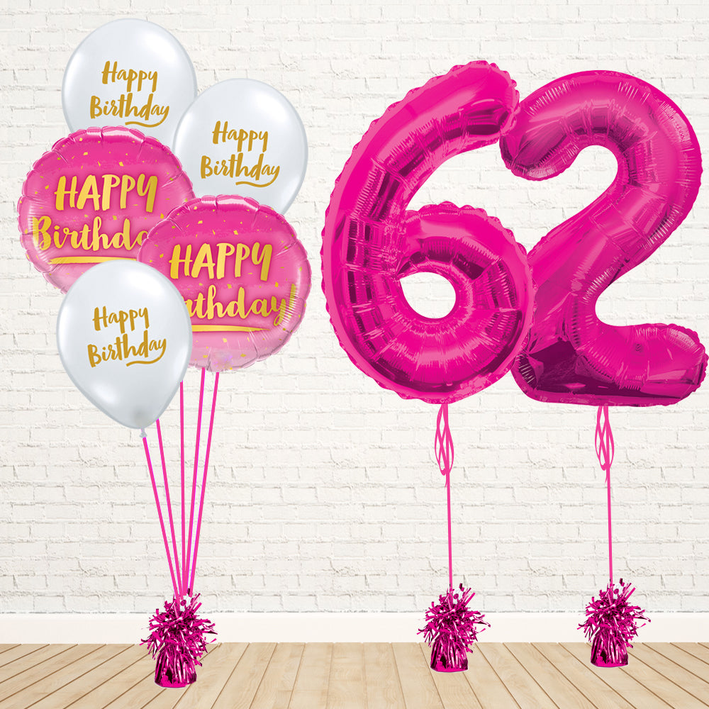 Hot Pink Number Birthday Package - PartyFeverLtd