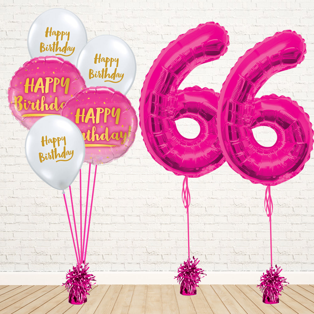 Hot Pink Number Birthday Package - PartyFeverLtd