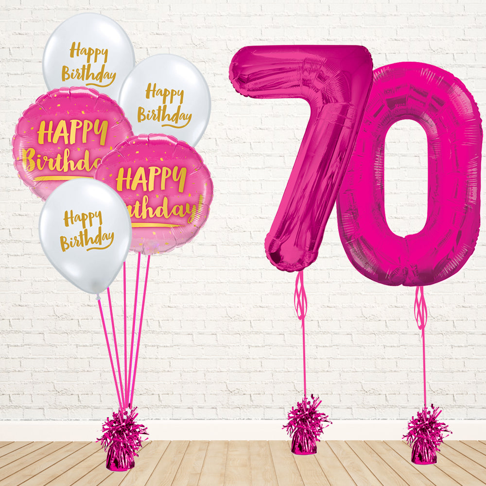 Hot Pink Number Birthday Package - PartyFeverLtd