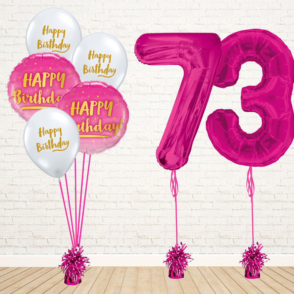 Hot Pink Number Birthday Package - PartyFeverLtd