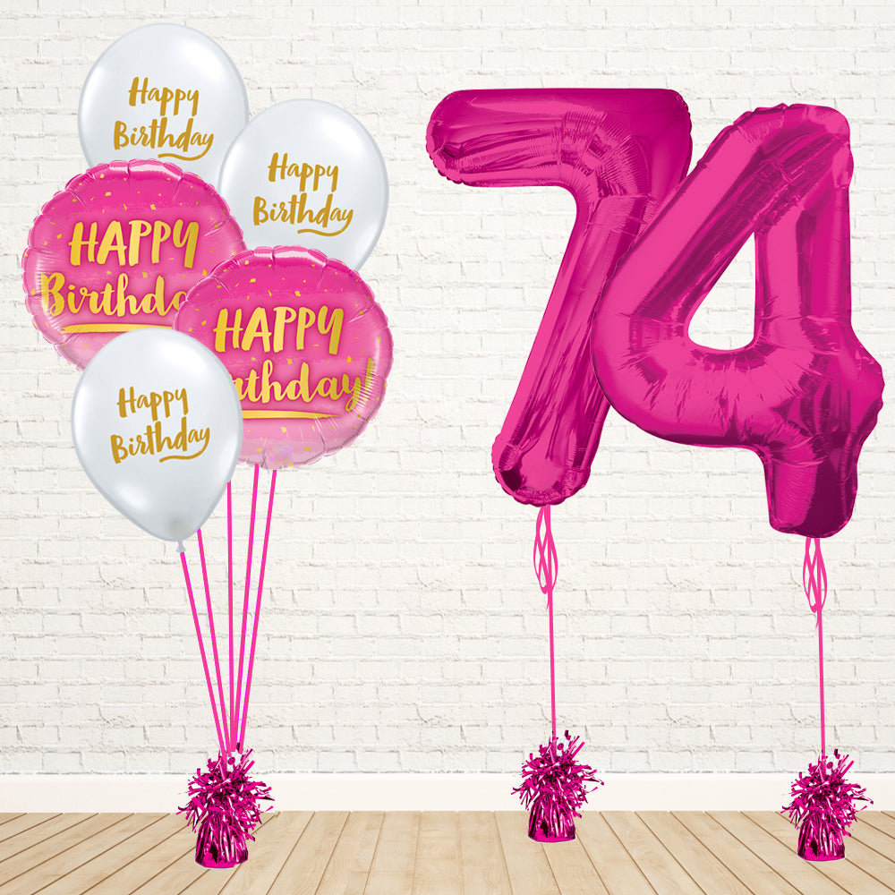 Hot Pink Number Birthday Package - PartyFeverLtd