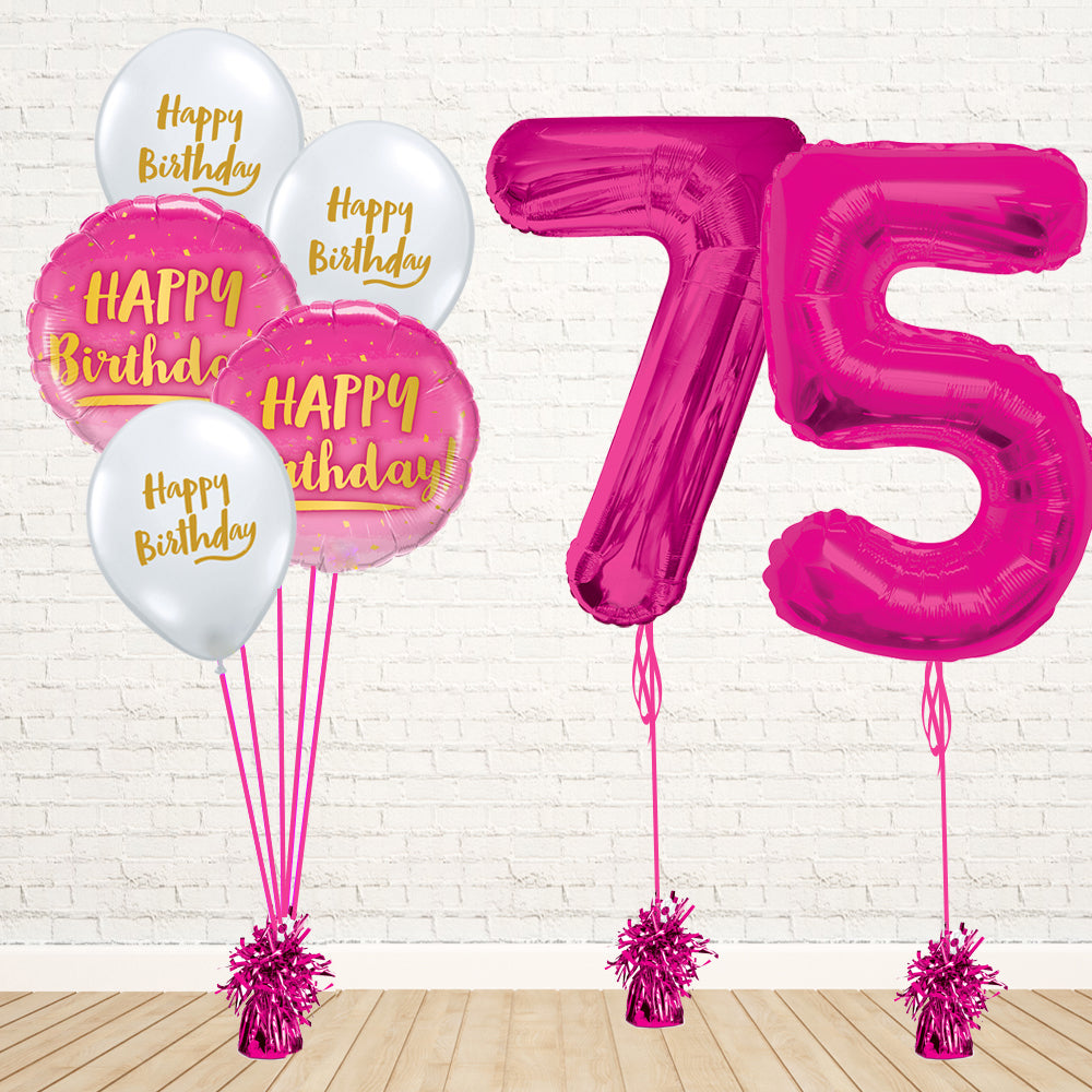 Hot Pink Number Birthday Package - PartyFeverLtd