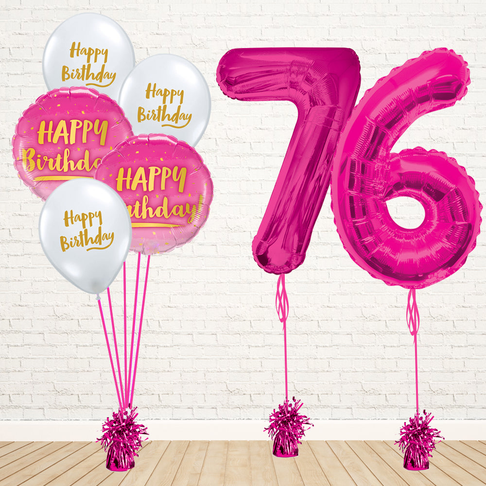 Hot Pink Number Birthday Package - PartyFeverLtd