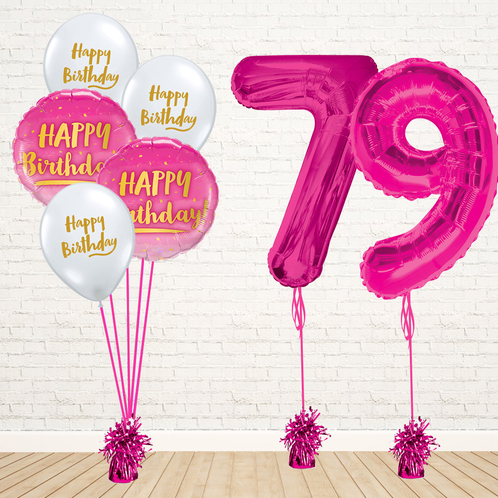 Hot Pink Number Birthday Package - PartyFeverLtd