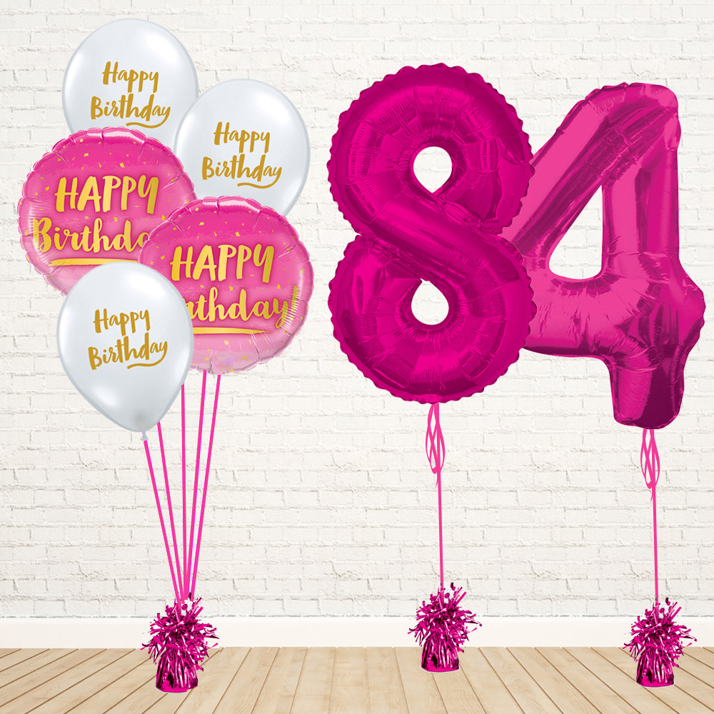 Hot Pink Number Birthday Package - PartyFeverLtd