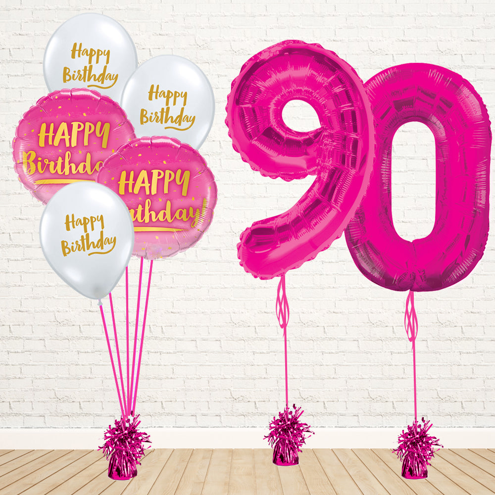 Hot Pink Number Birthday Package - PartyFeverLtd