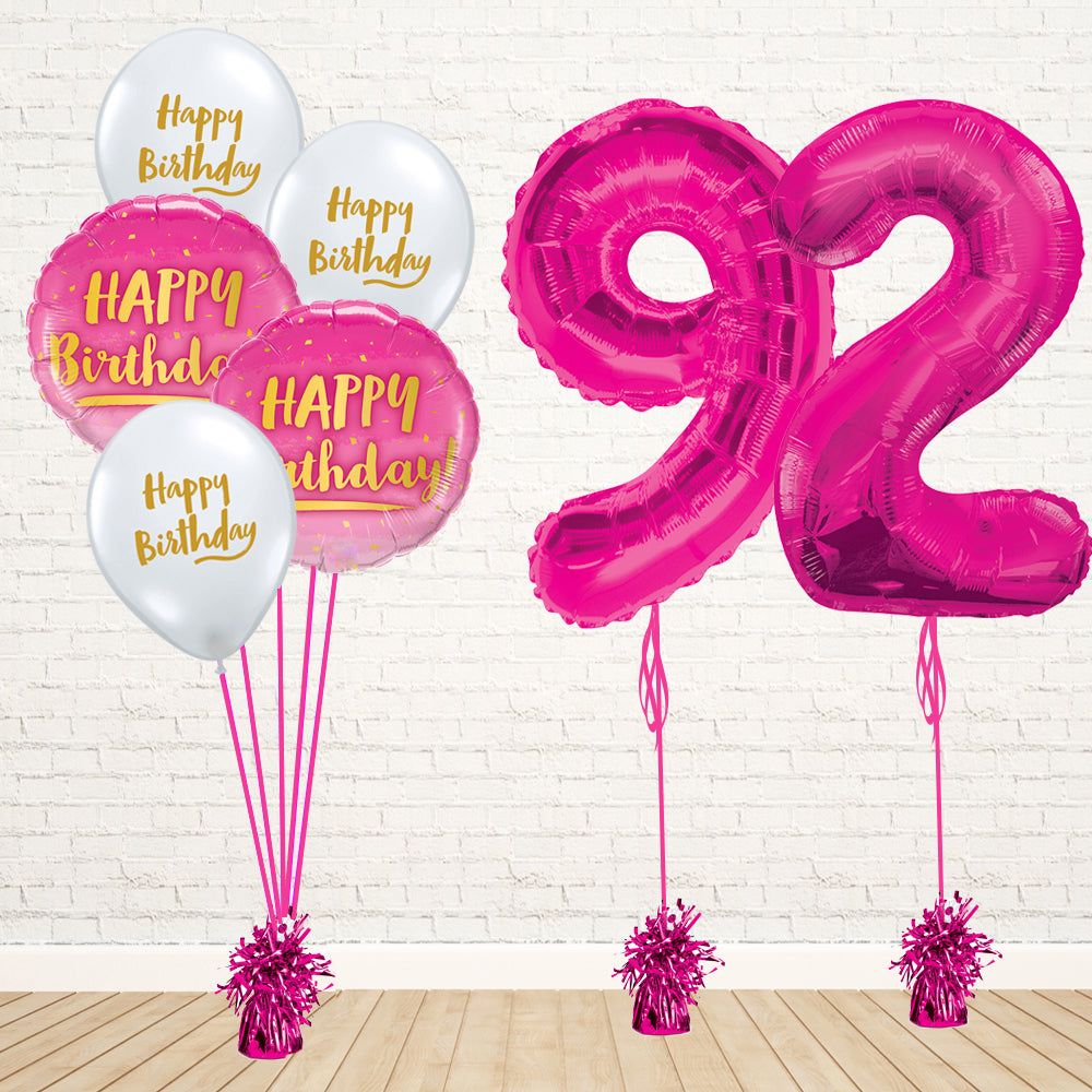 Hot Pink Number Birthday Package - PartyFeverLtd