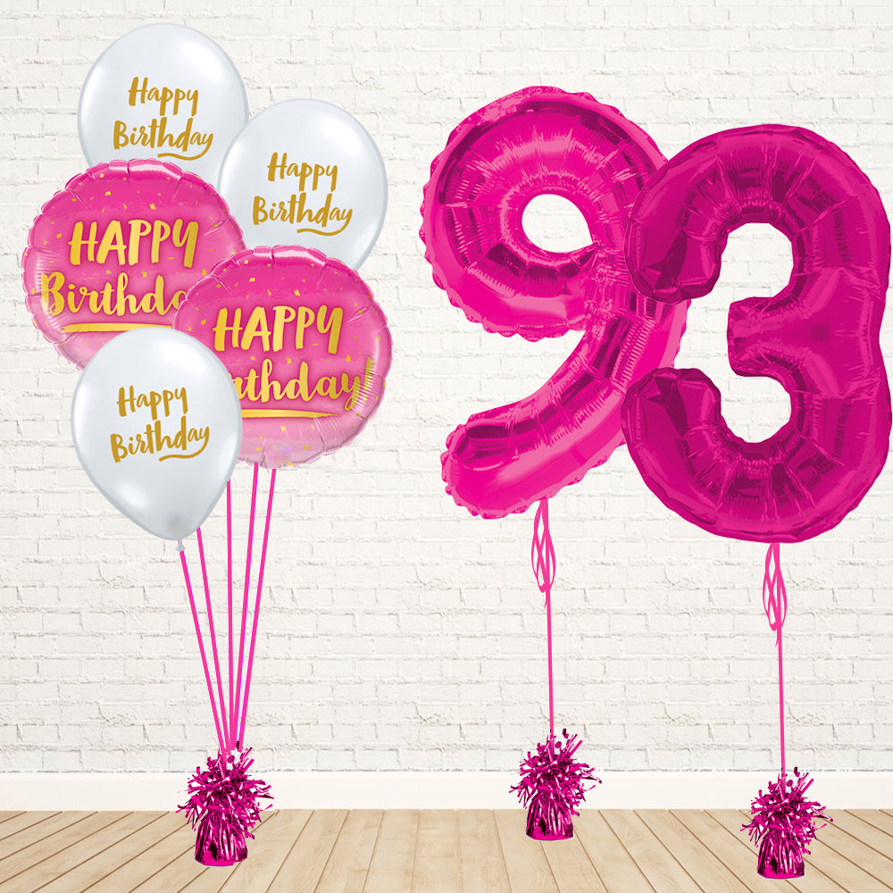 Hot Pink Number Birthday Package - PartyFeverLtd