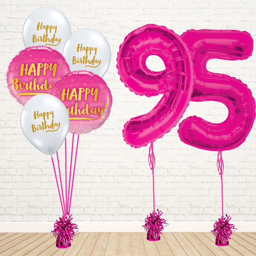 Hot Pink Number Birthday Package - PartyFeverLtd