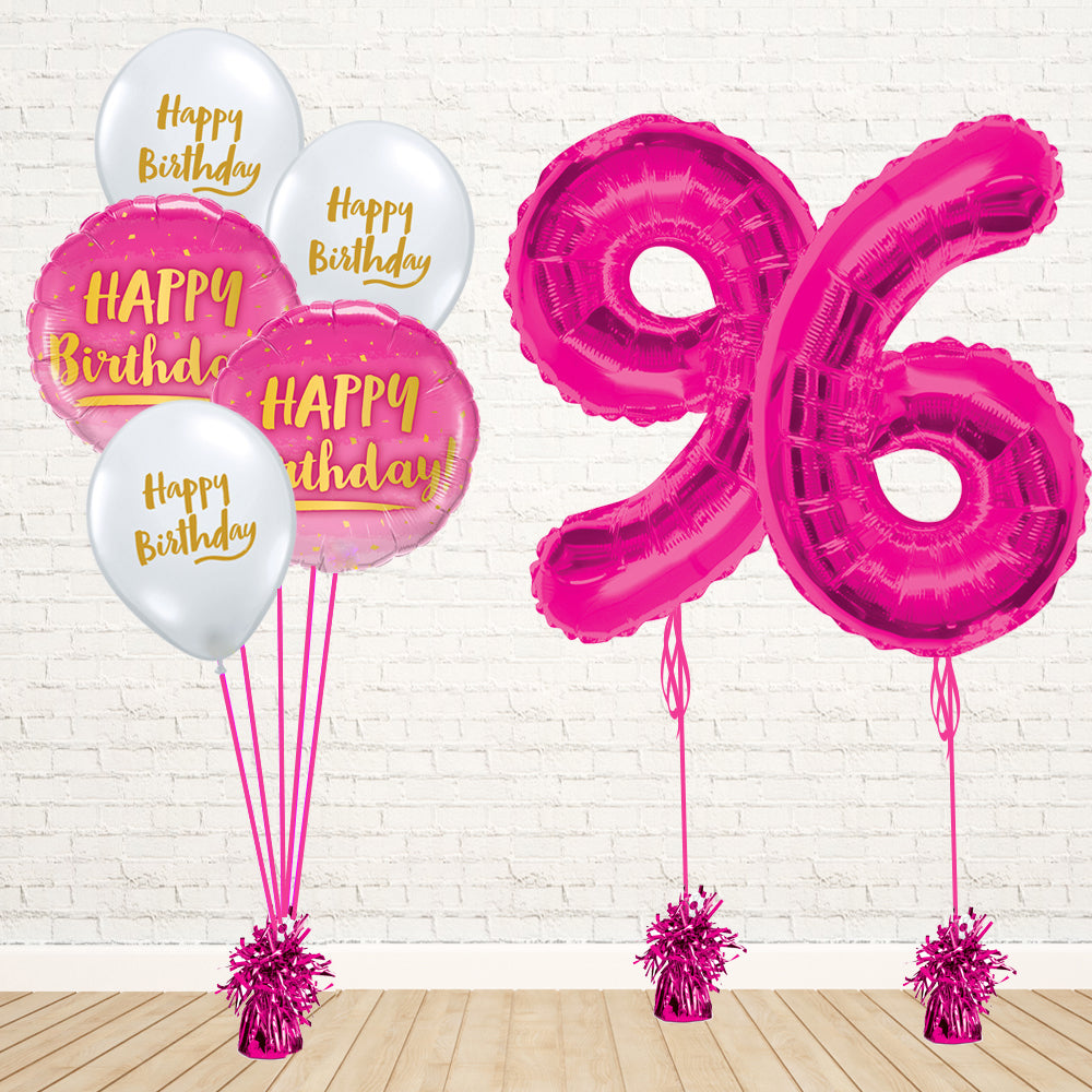 Hot Pink Number Birthday Package - PartyFeverLtd