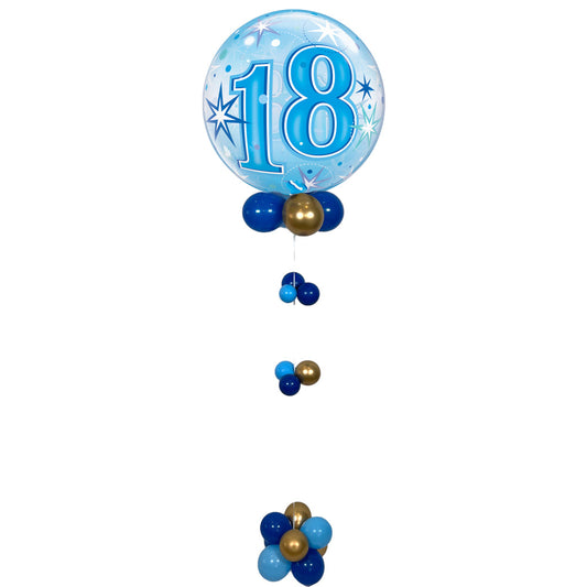 Blue 18th Birthday Bubble
